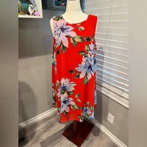 JH Collectibles Red Floral‎ Midi Dress